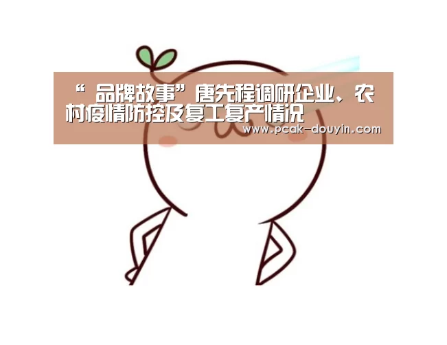 “ 品牌故事”唐先程调研企业、农村疫情防控及复工复产情况