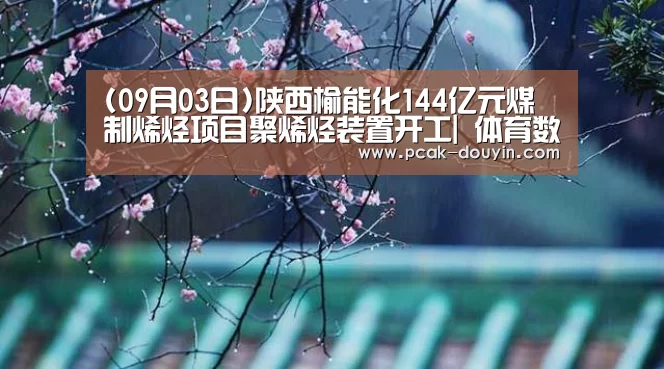 (09月03日)陕西榆能化144亿元煤制烯烃项目聚烯烃装置开工| 体育数据平台